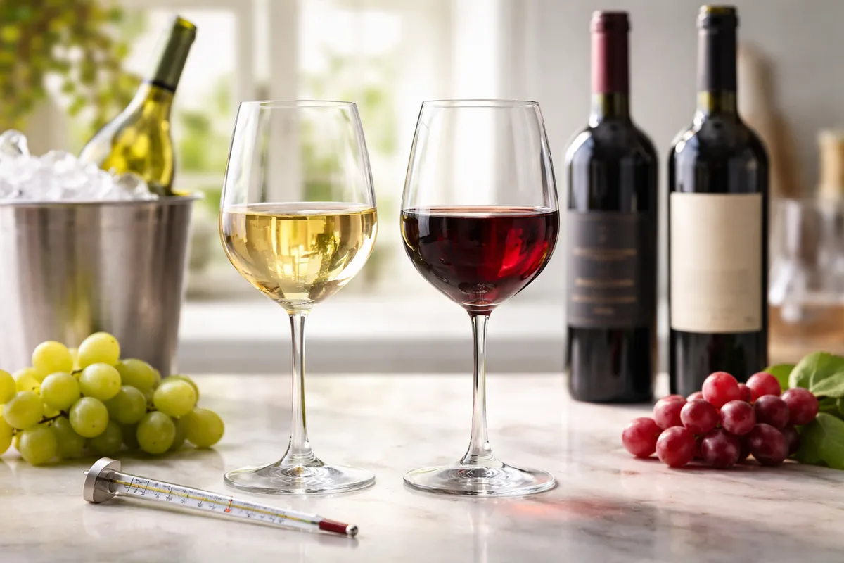 Quelle température idéale pour servir le vin rouge et blanc