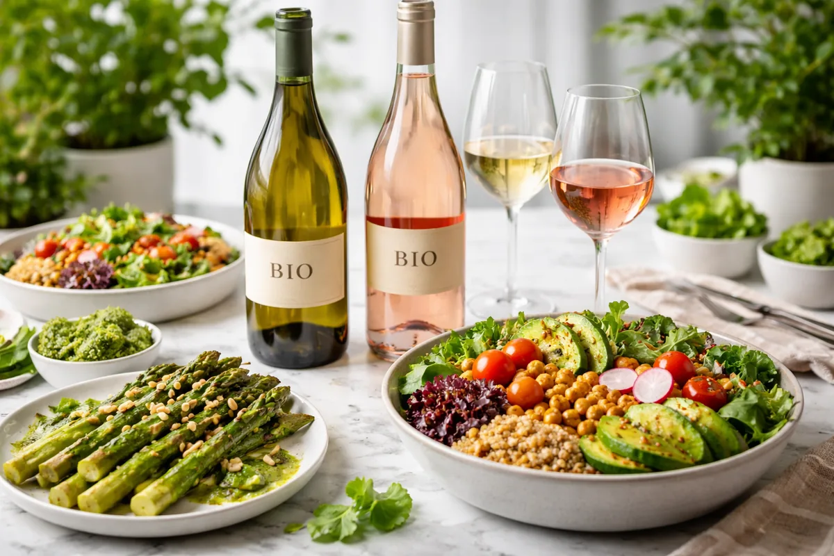 Comment associer les vins bio avec les plats végétariens